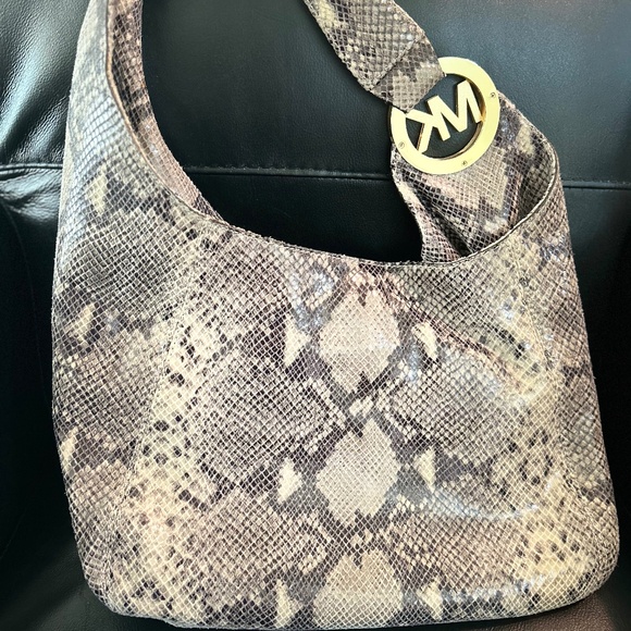 Sale! Michael Kors Fulton Python Hobo Bag - Picture 7 of 8